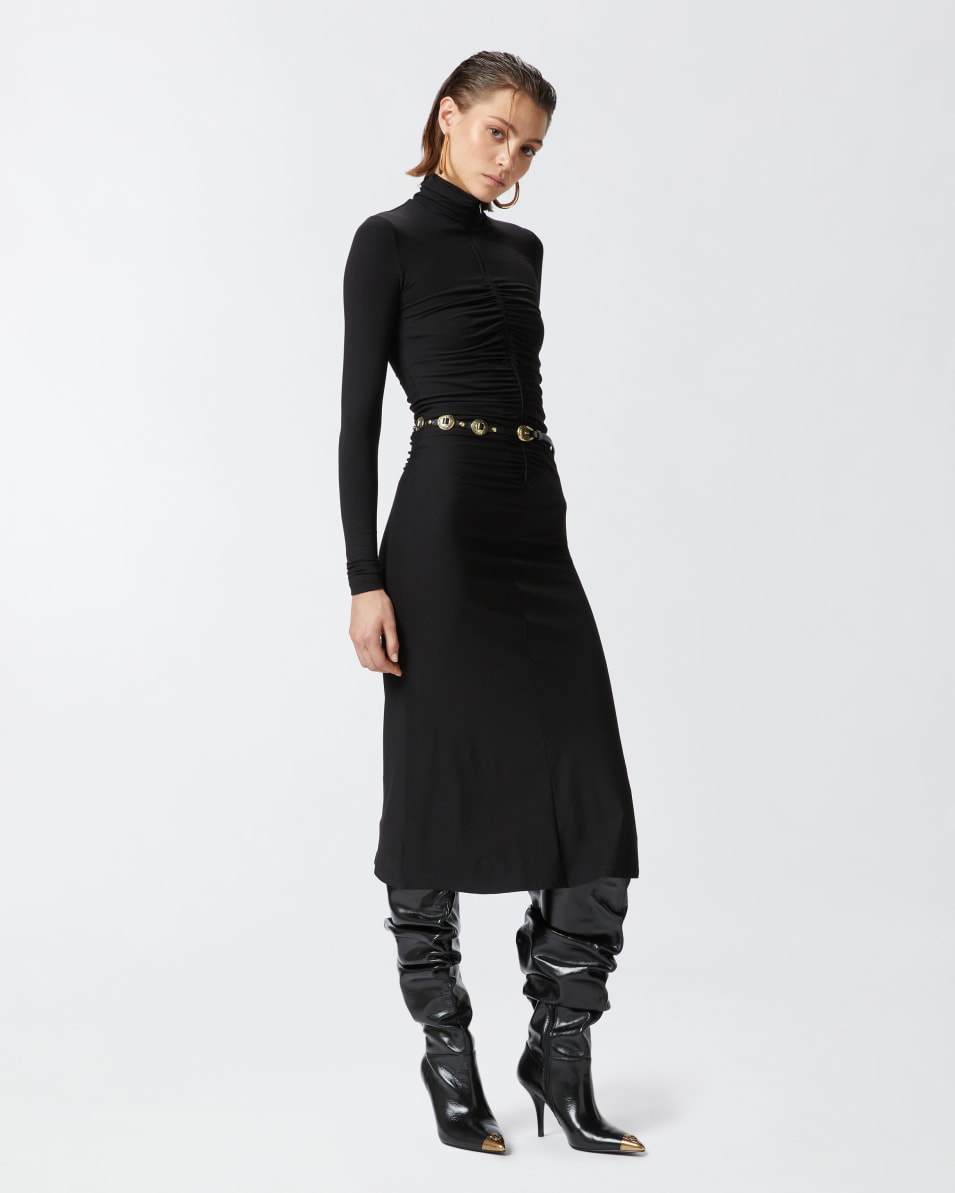 Pinko Jersey Midi Dress With Zip