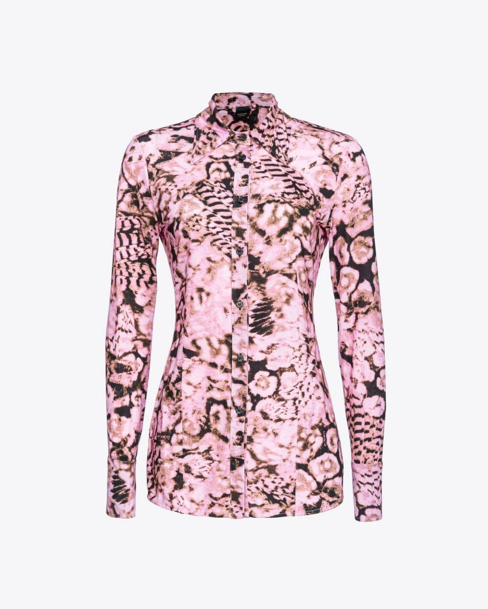 Pinko Jerseybluse Print Coral Scanner