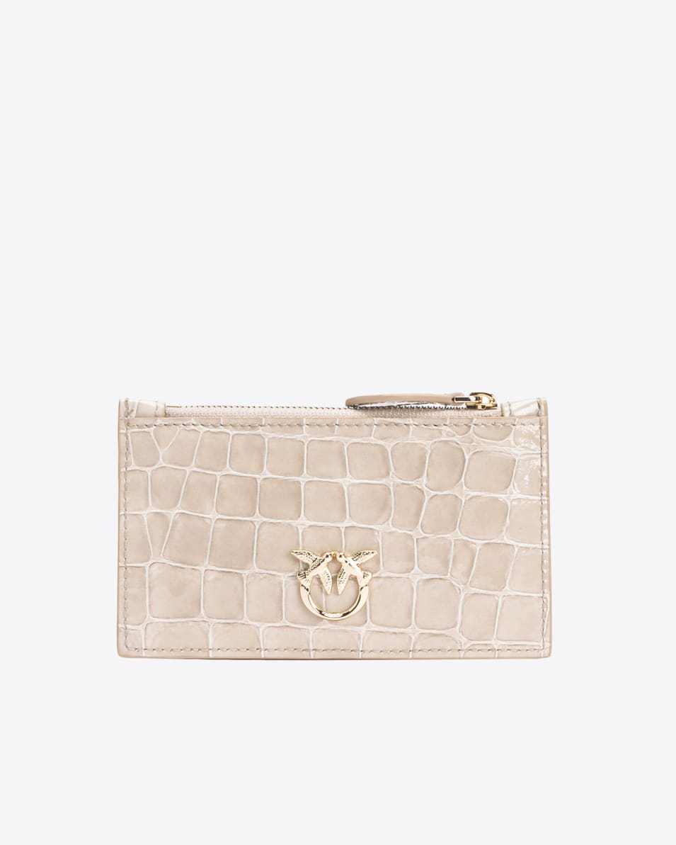 Pinko Kartenetui Kroko glänzend PINKO Galleria