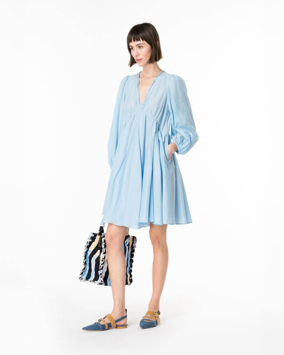 Pinko Kleid Aus Baumwoll- Und Seidenvoile