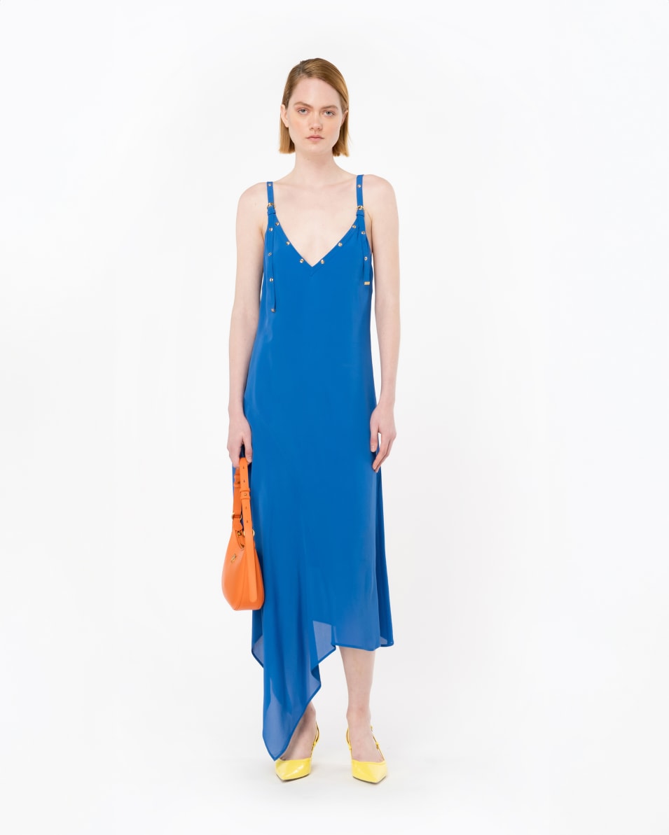 Pinko Kleid Mit Schmalen Trägern Und Nieten