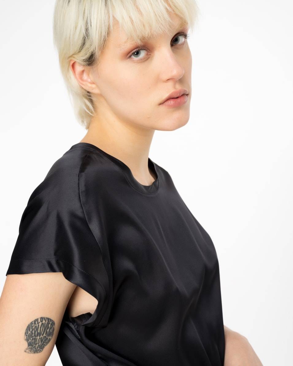 Pinko Kurzarmbluse Aus Stretch-Satin