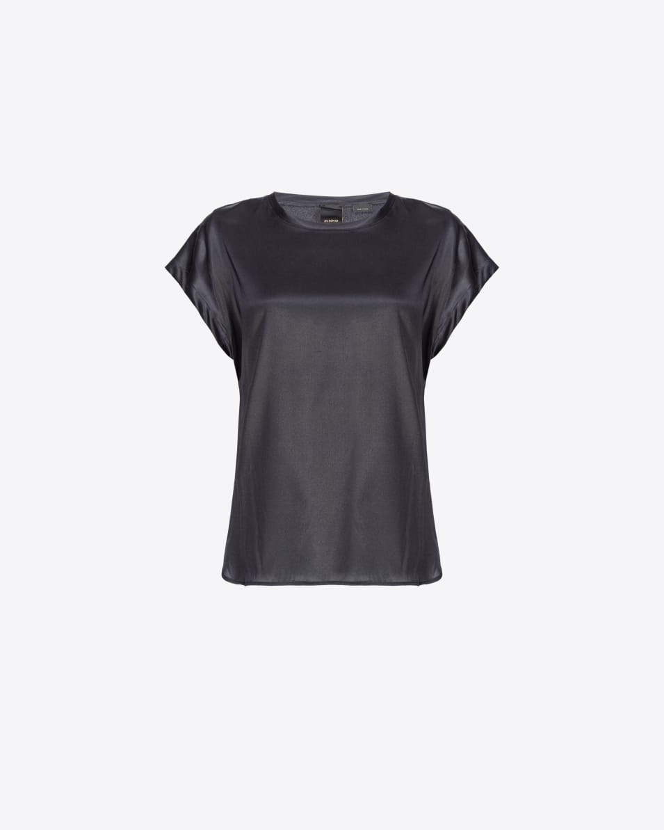 Pinko Kurzarmbluse aus Stretch-Satin