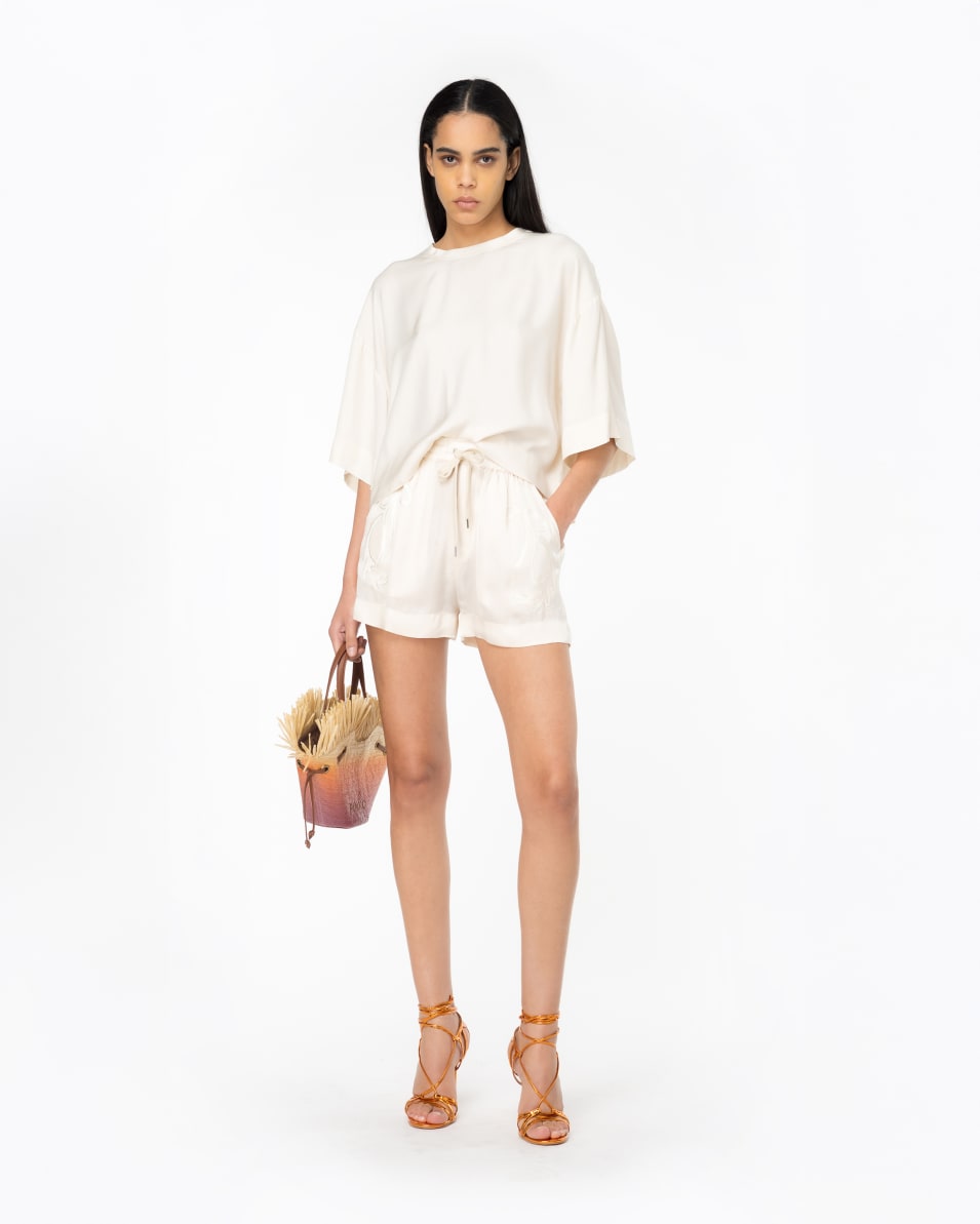 Pinko Kurze Bluse Aus Viskosetwill