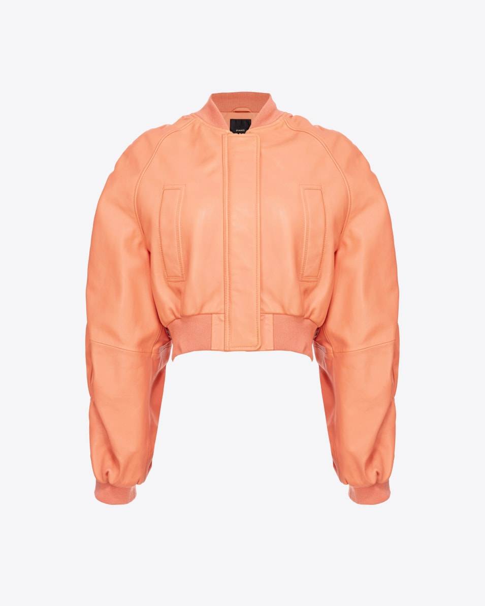 Pinko Kurze Bomberjacke aus Nappaleder
