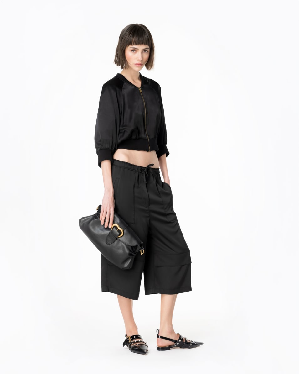 Pinko Kurze Bomberjacke Aus Satin