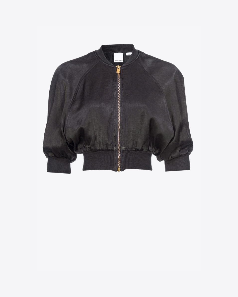 Pinko Kurze Bomberjacke aus Satin
