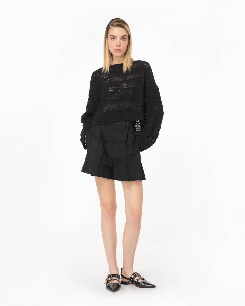 Pinko Kurzer Pulli Aus Baumwollmix