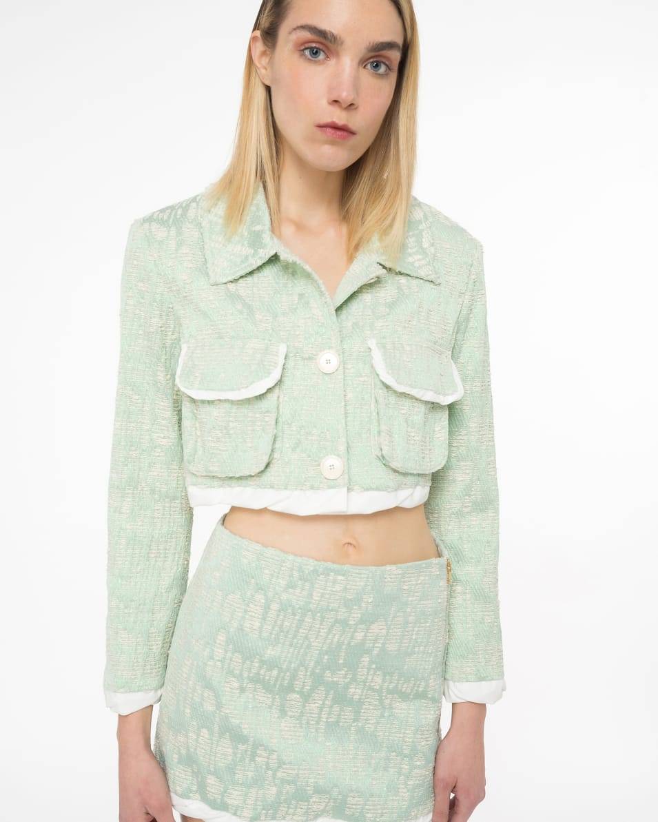 Pinko Kurzjacke Lurex-Flechtgewebe