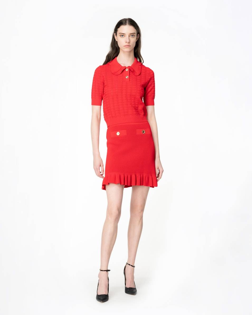 Pinko Kurzpullover Mit Fächermuster