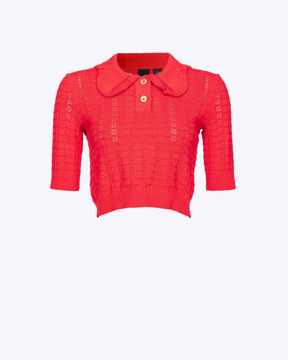 Pinko Kurzpullover mit Fächermuster