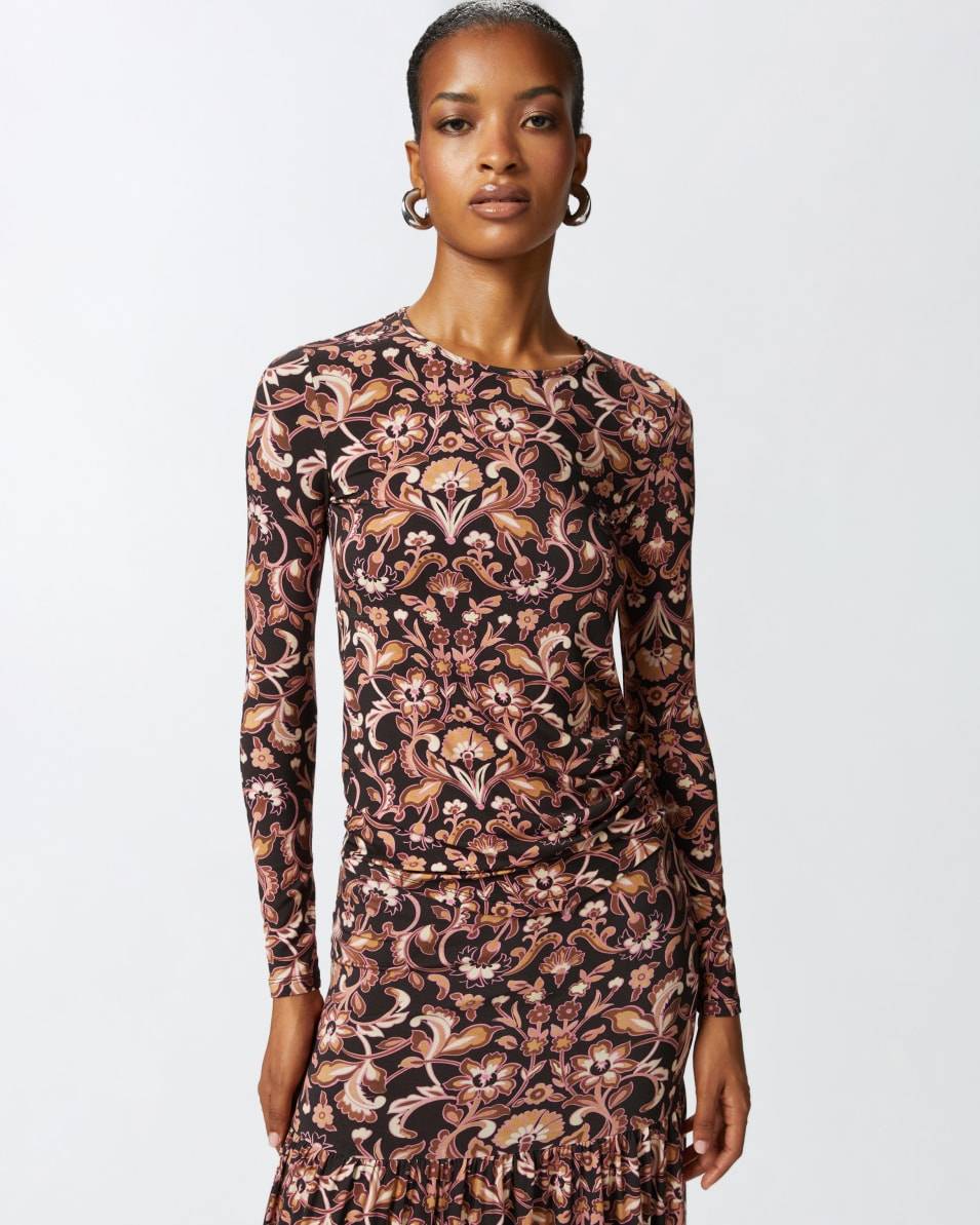 Pinko Langarm-Shirt Mit Blumenprint