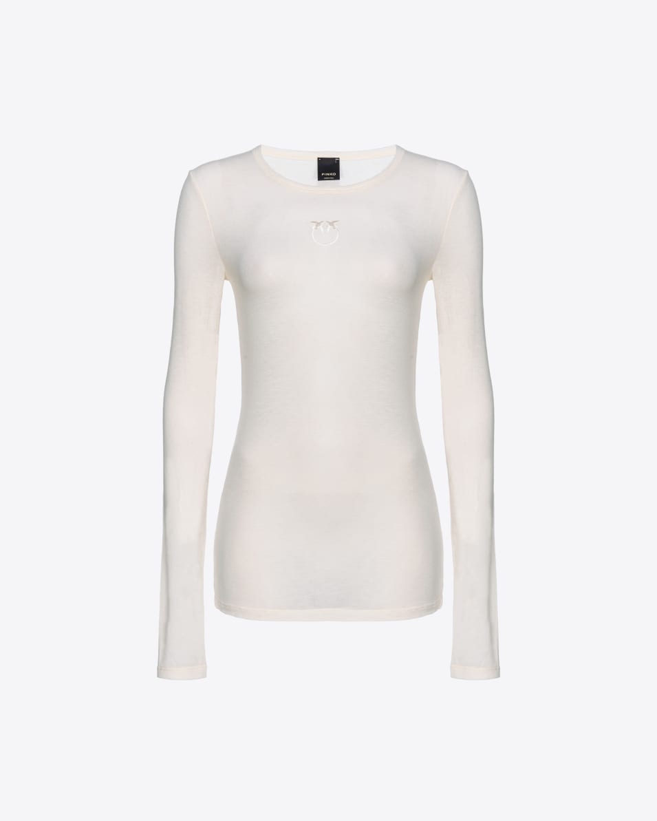 Pinko Langarmpullover Love-Birds-Stickerei