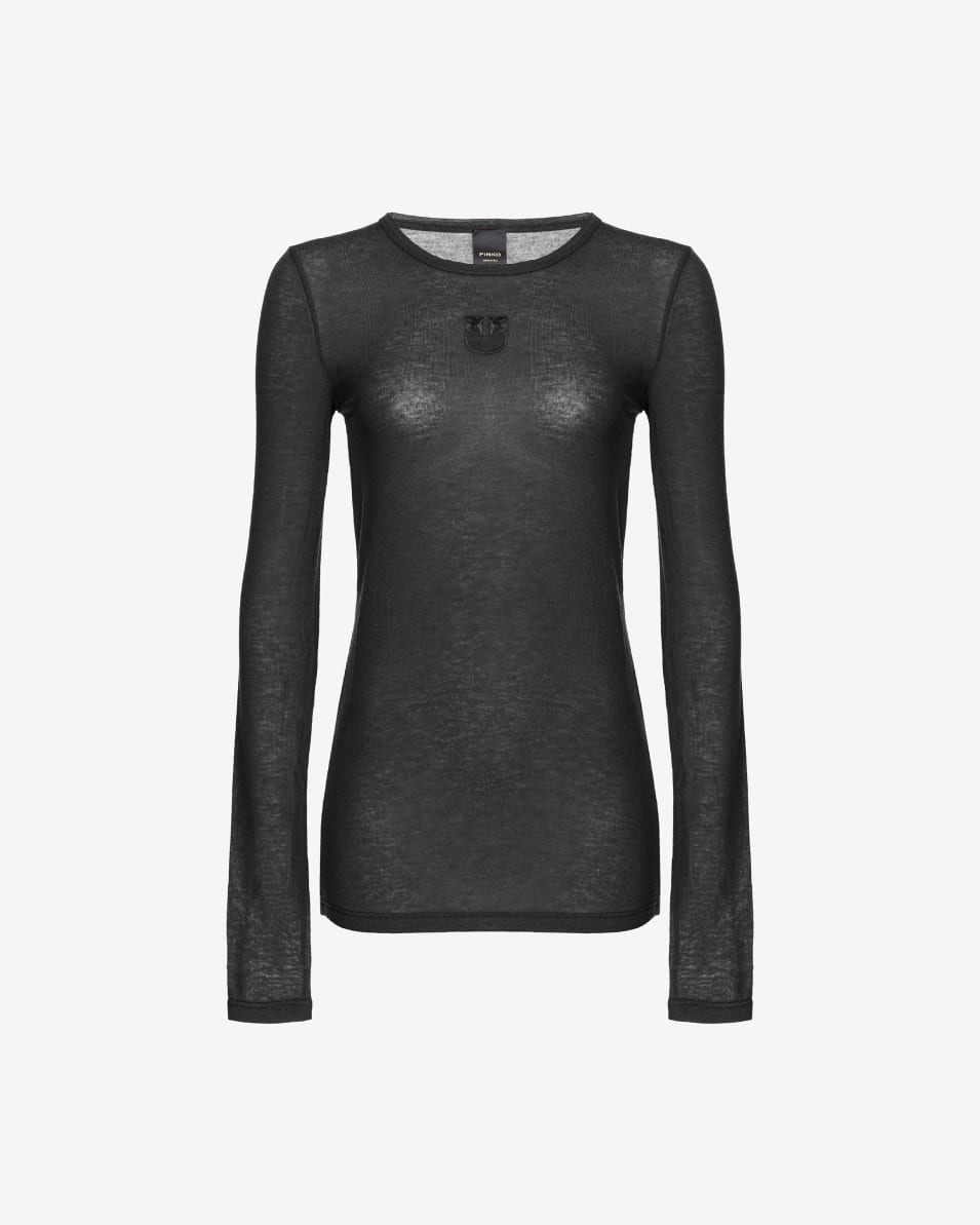 Pinko Langarmpullover Love-Birds-Stickerei