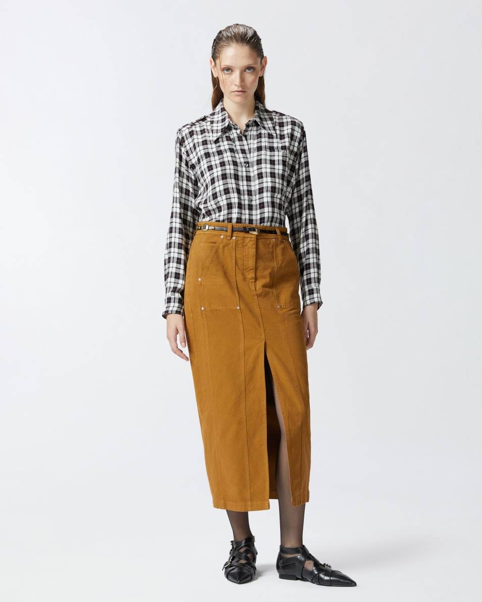 Pinko Langer Rock Aus Baumwolle In Workwear-Optik