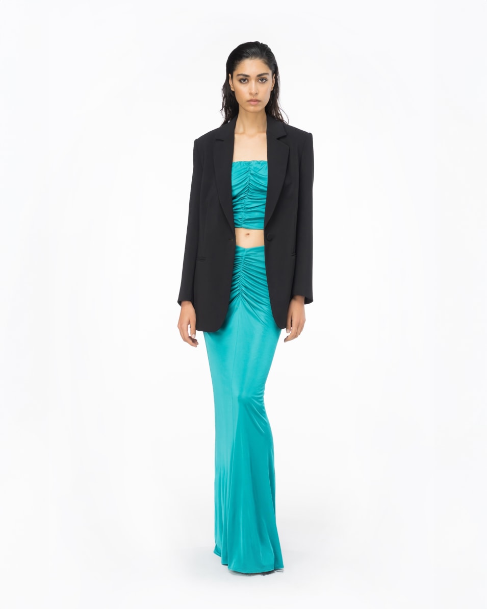 Pinko Langer Rock Aus Glänzendem Jersey