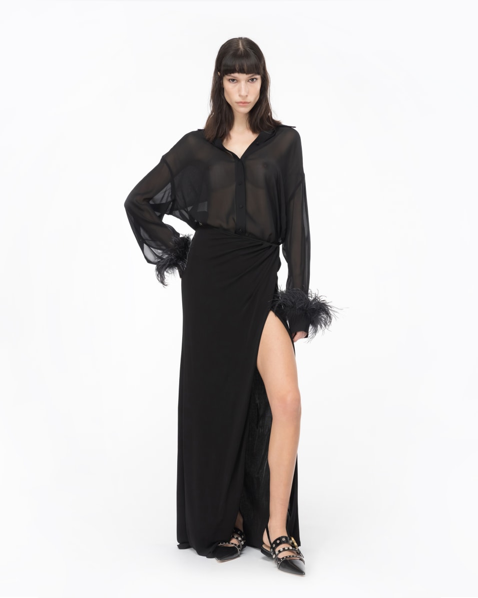 Pinko Langer Rock Aus Krepp-Interlock