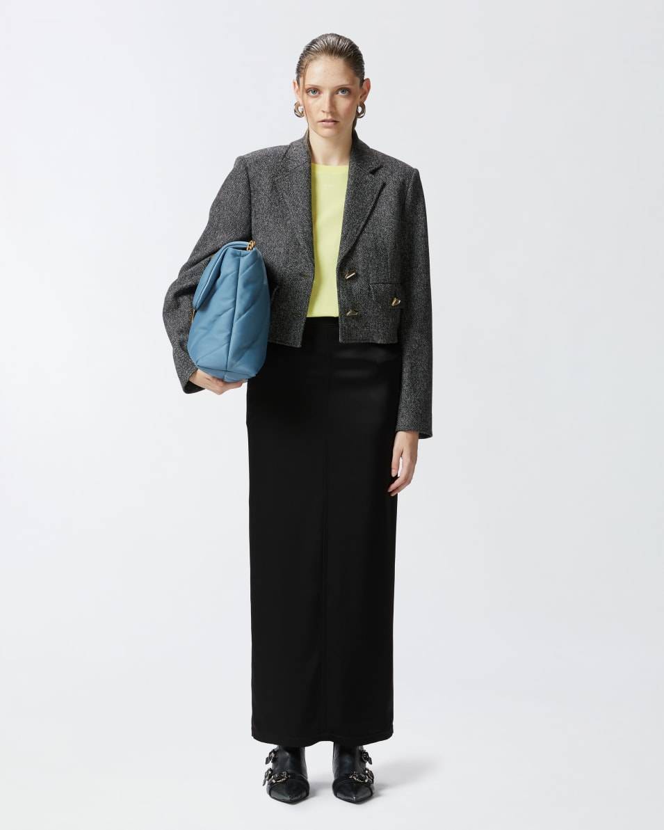 Pinko Langer Satinrock Mit Schlitz Hinten