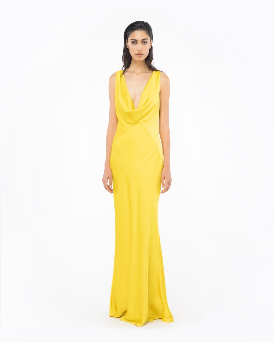 Pinko Langes Kleid Aus Strukturiertem Satin