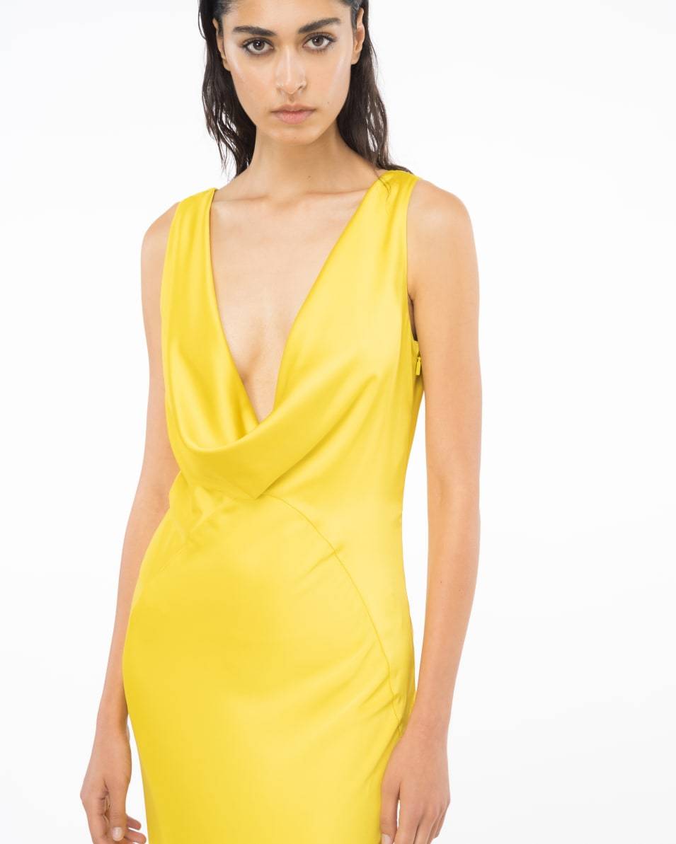 Pinko Langes Kleid Aus Strukturiertem Satin