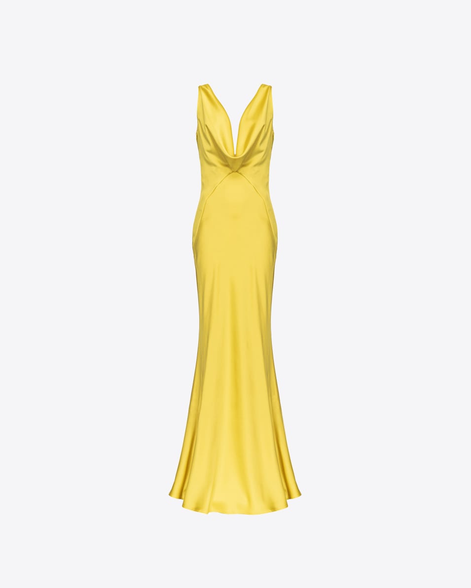 Pinko Langes Kleid aus strukturiertem Satin
