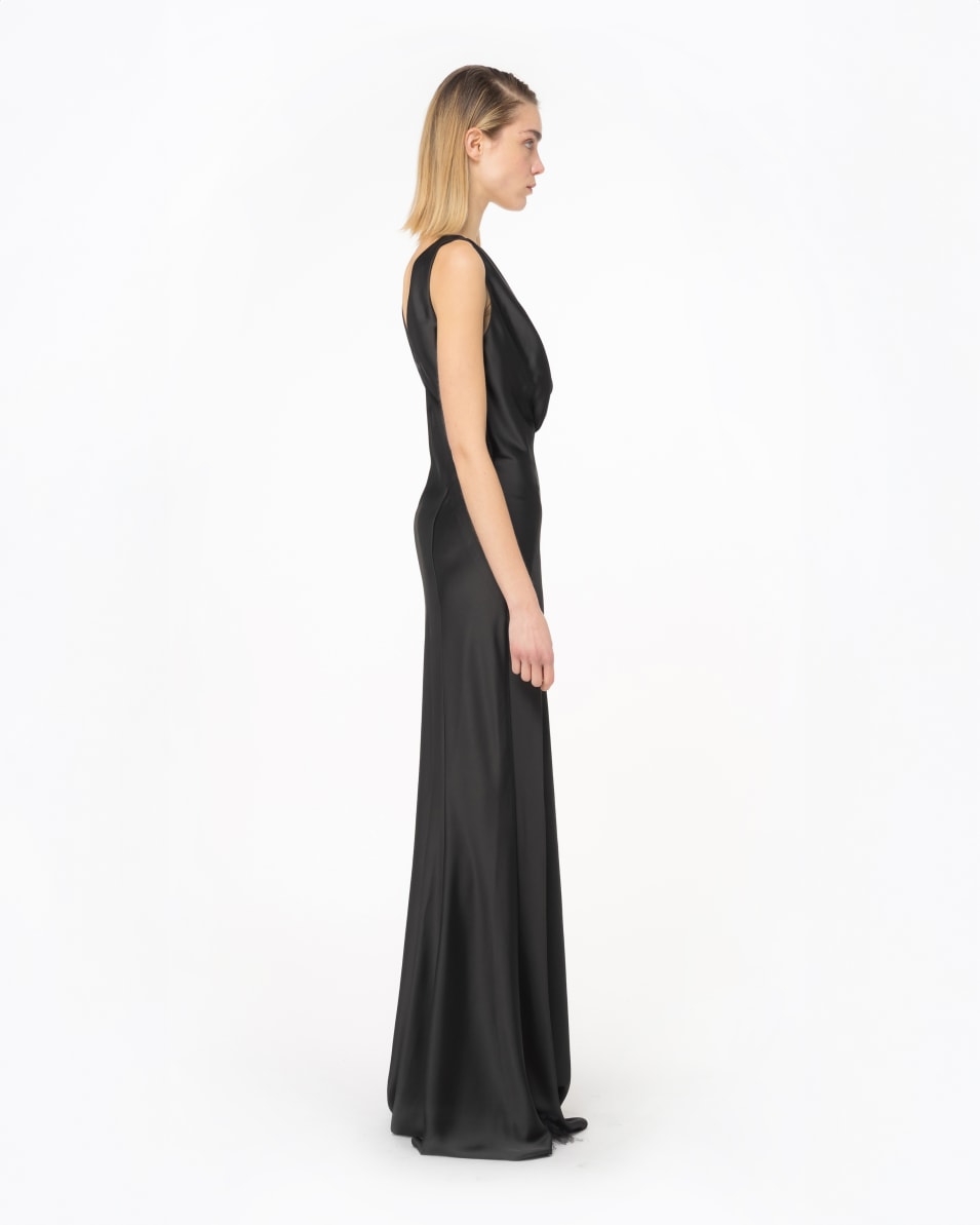 Pinko Langes Kleid Aus Strukturiertem Satin