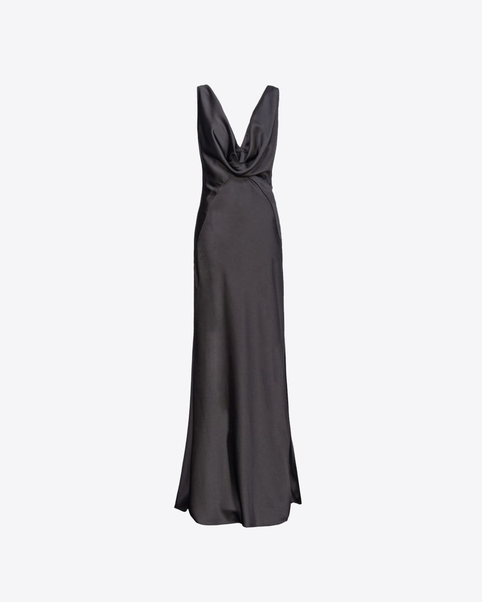 Pinko Langes Kleid aus strukturiertem Satin