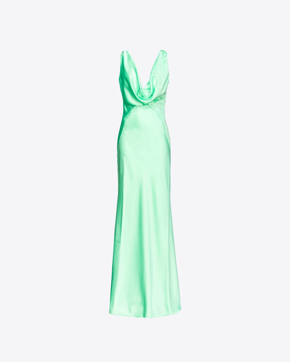 Pinko Langes Kleid aus strukturiertem Satin