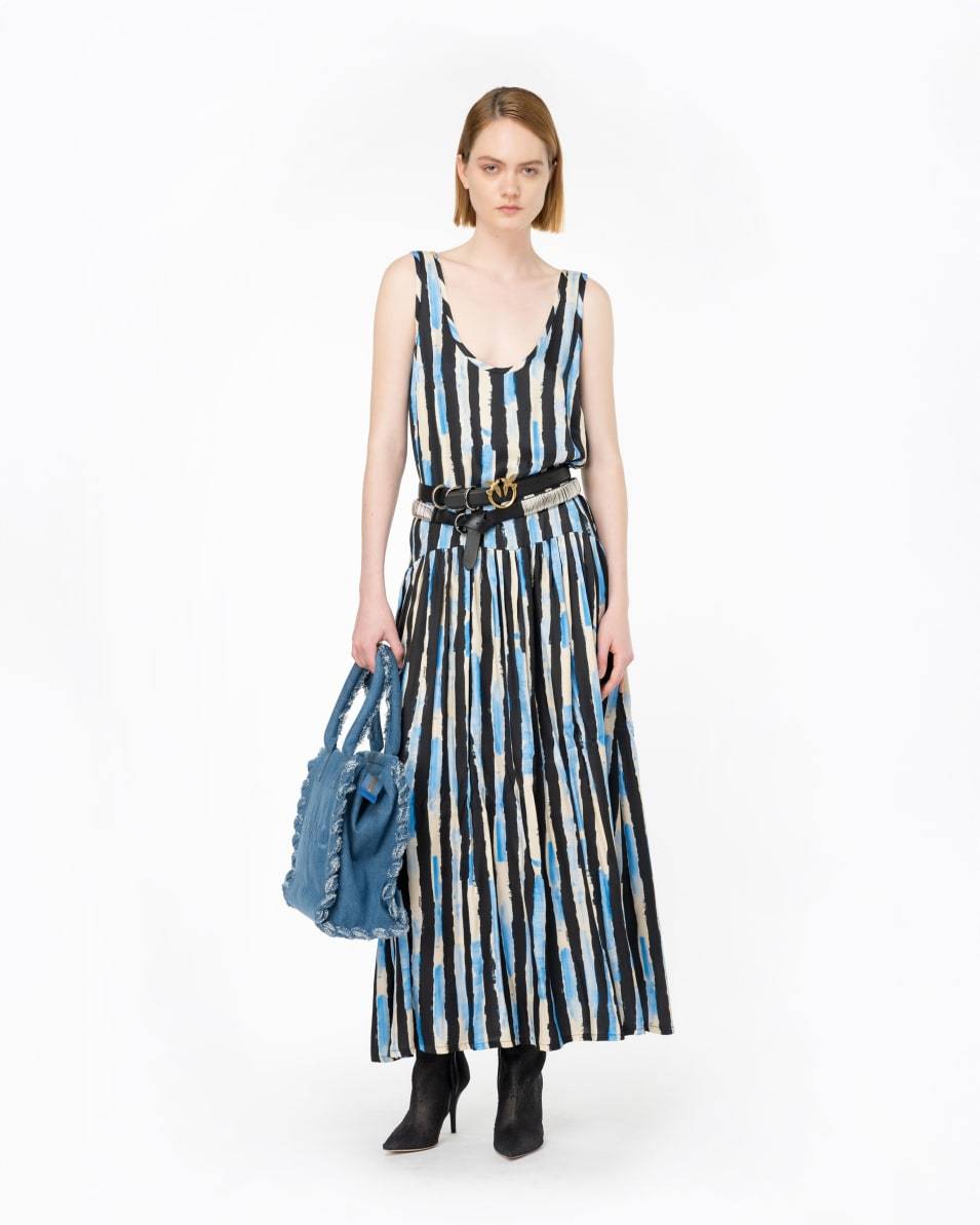 Pinko Langes Kleid Mit Pinselstrich-Print