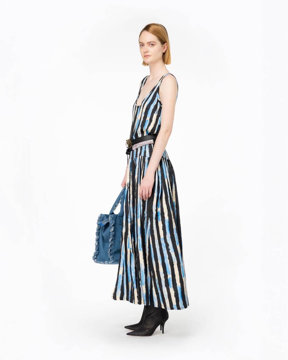 Pinko Langes Kleid Mit Pinselstrich-Print