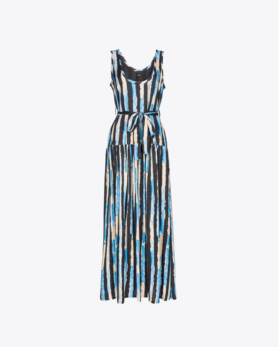 Pinko Langes Kleid mit Pinselstrich-Print