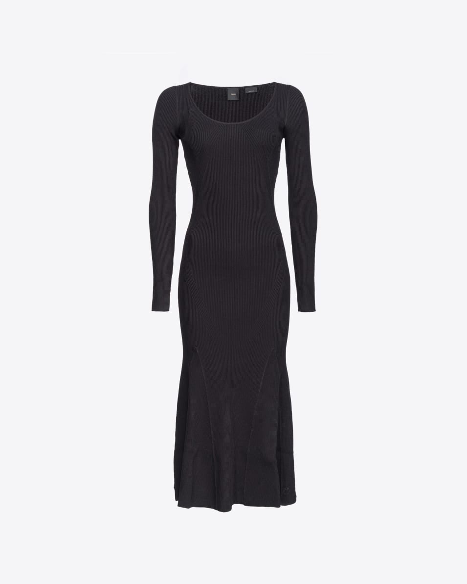 Pinko Langes Strickkleid gerippt