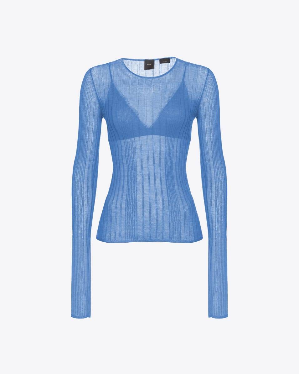 Pinko Leicht Durchsichtiger Pullover Gerippt