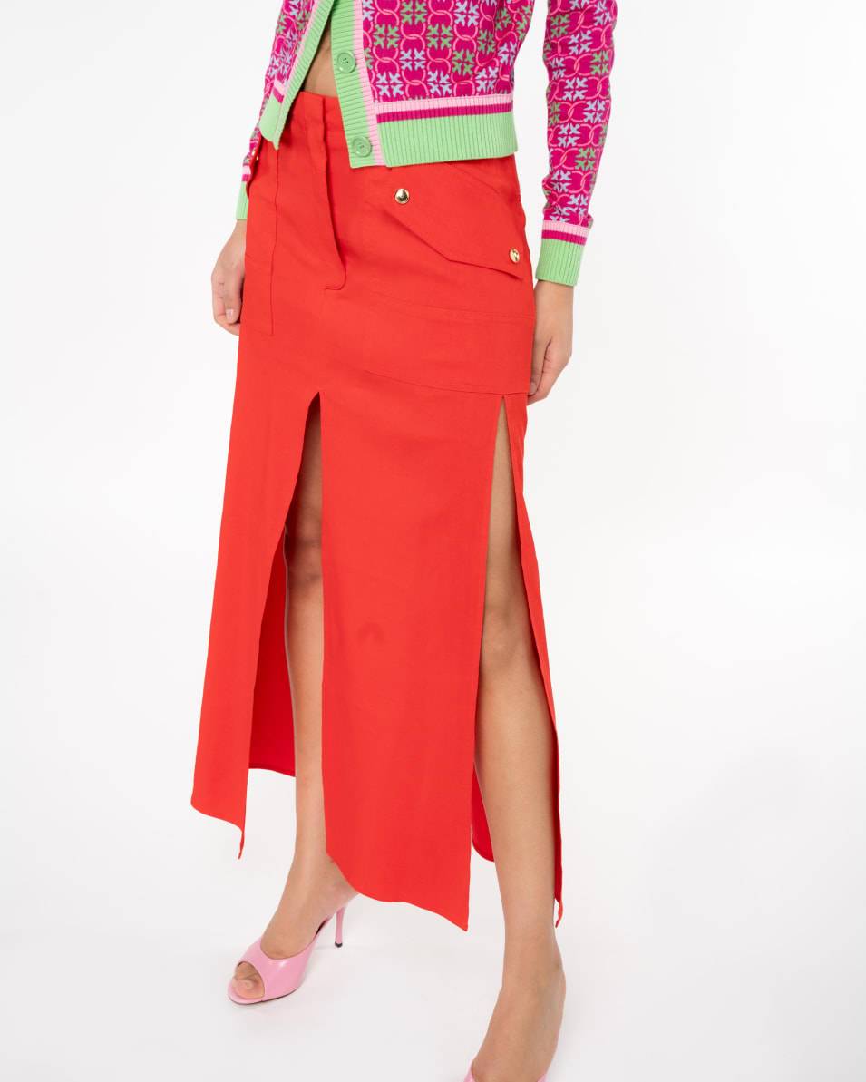 Pinko Leinenrock Mit Schlitzen