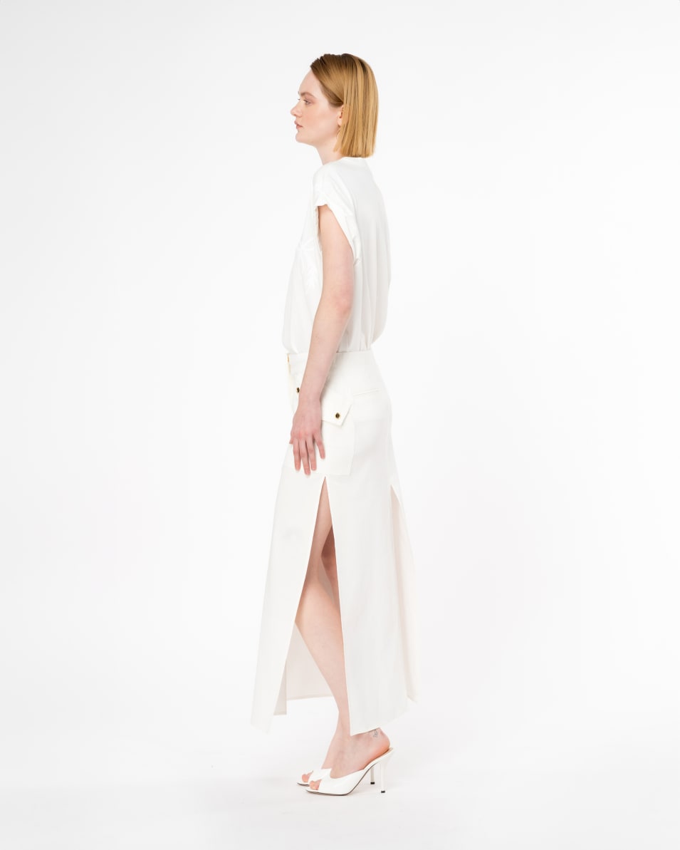 Pinko Leinenrock Mit Schlitzen