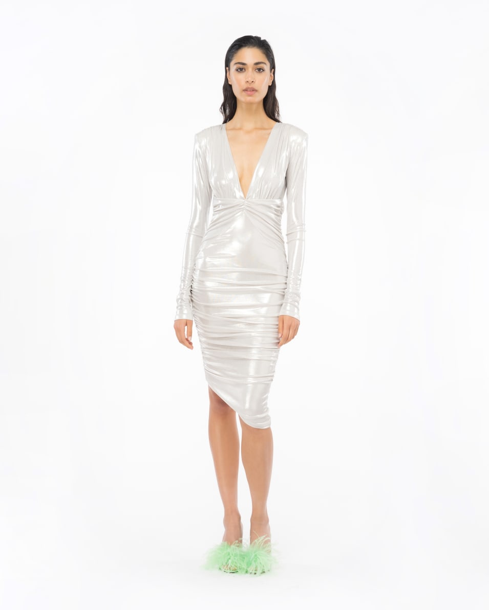 Pinko Longuette-Kleid Aus Metallic-Jersey