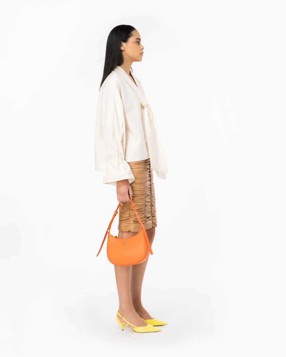 Pinko Longuette-Rock Aus Gerafftem Nappaleder