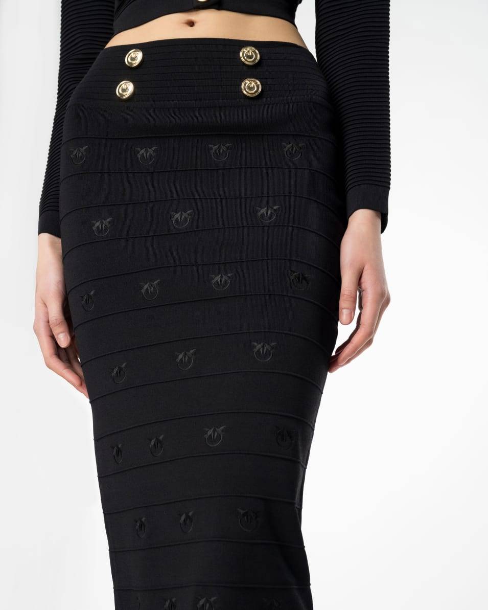 Pinko Longuette-Rock Love Birds-Jacquard