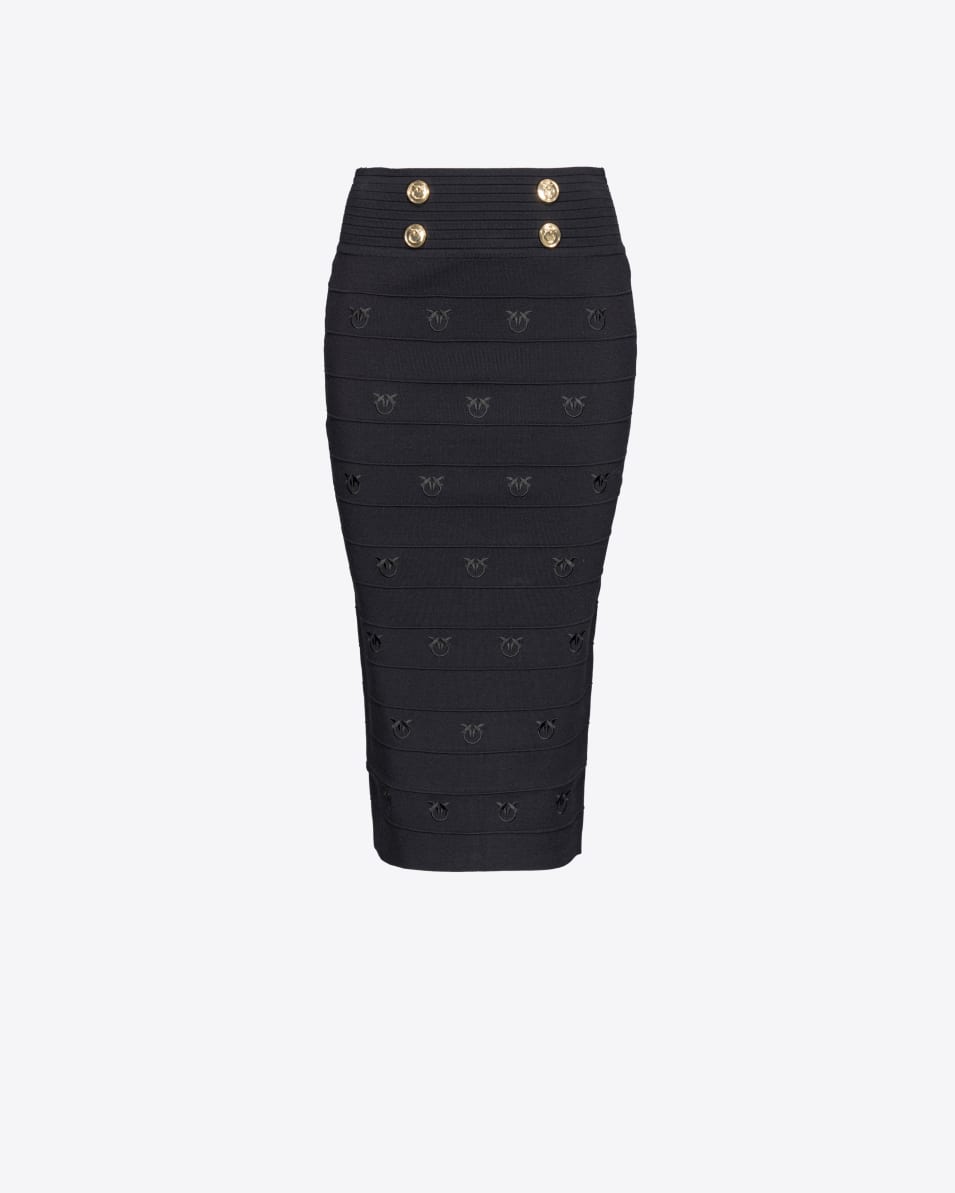 Pinko Longuette-Rock Love Birds-Jacquard