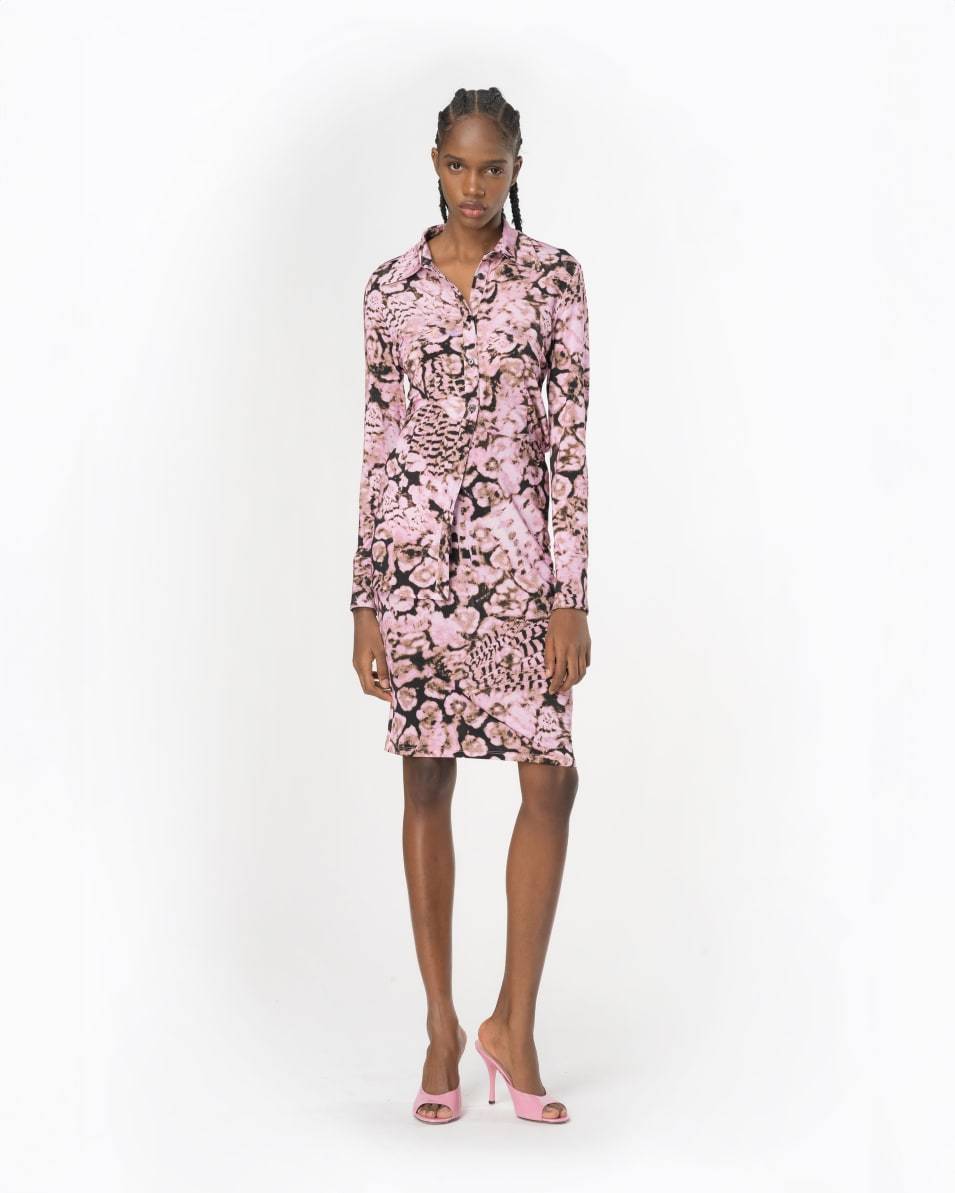 Pinko Longuette-Rock Print Coral Scanner