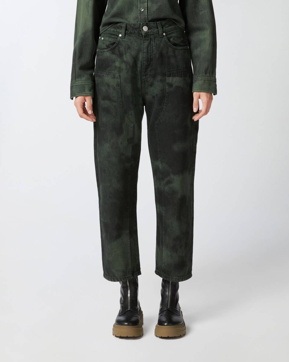 Pinko Loose-Jeans Aus Black Spotted Denim