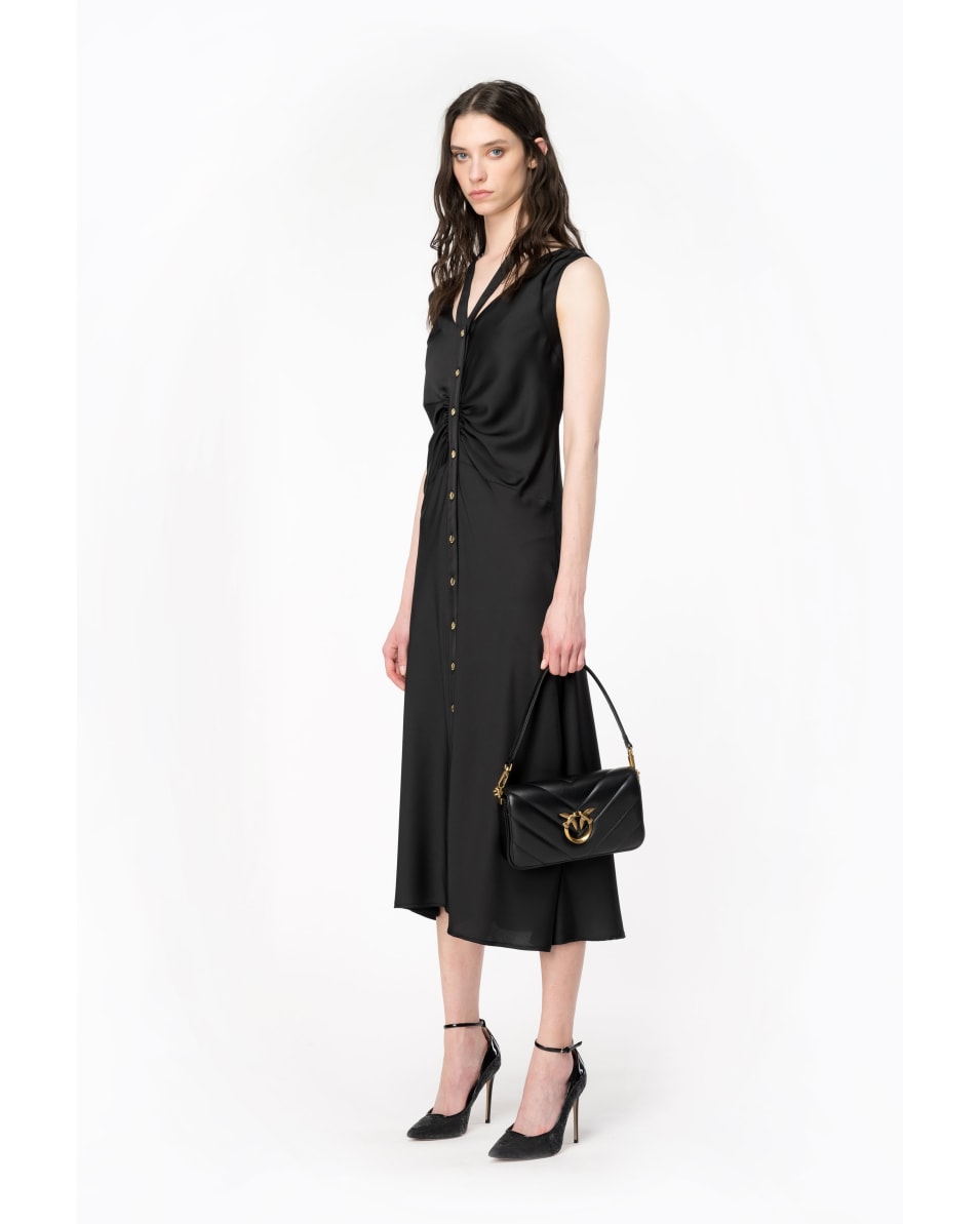 Pinko Midikleid Aus Mattem Satin