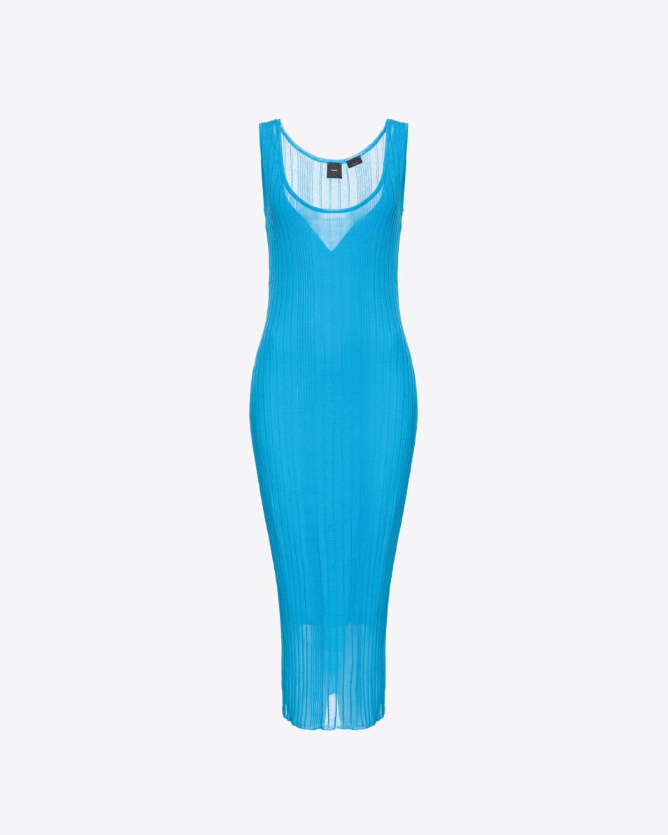 Pinko Midikleid aus transparentem Crêpe