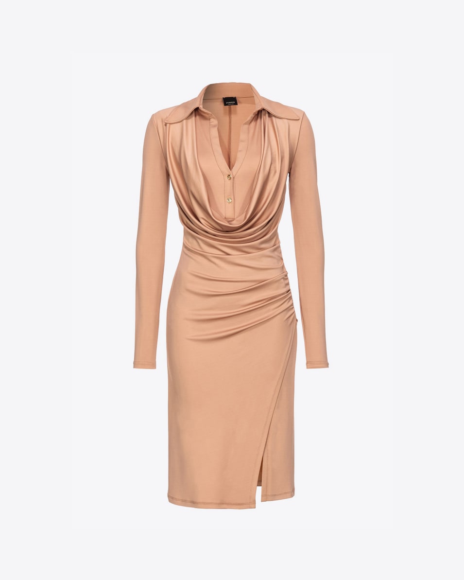 Pinko Midikleid Interlock mit Raffungen