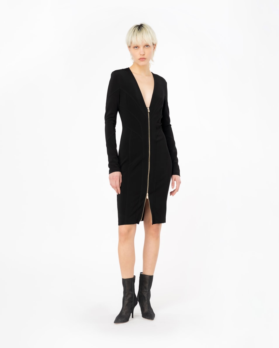 Pinko Midikleid Mit Steppnähten