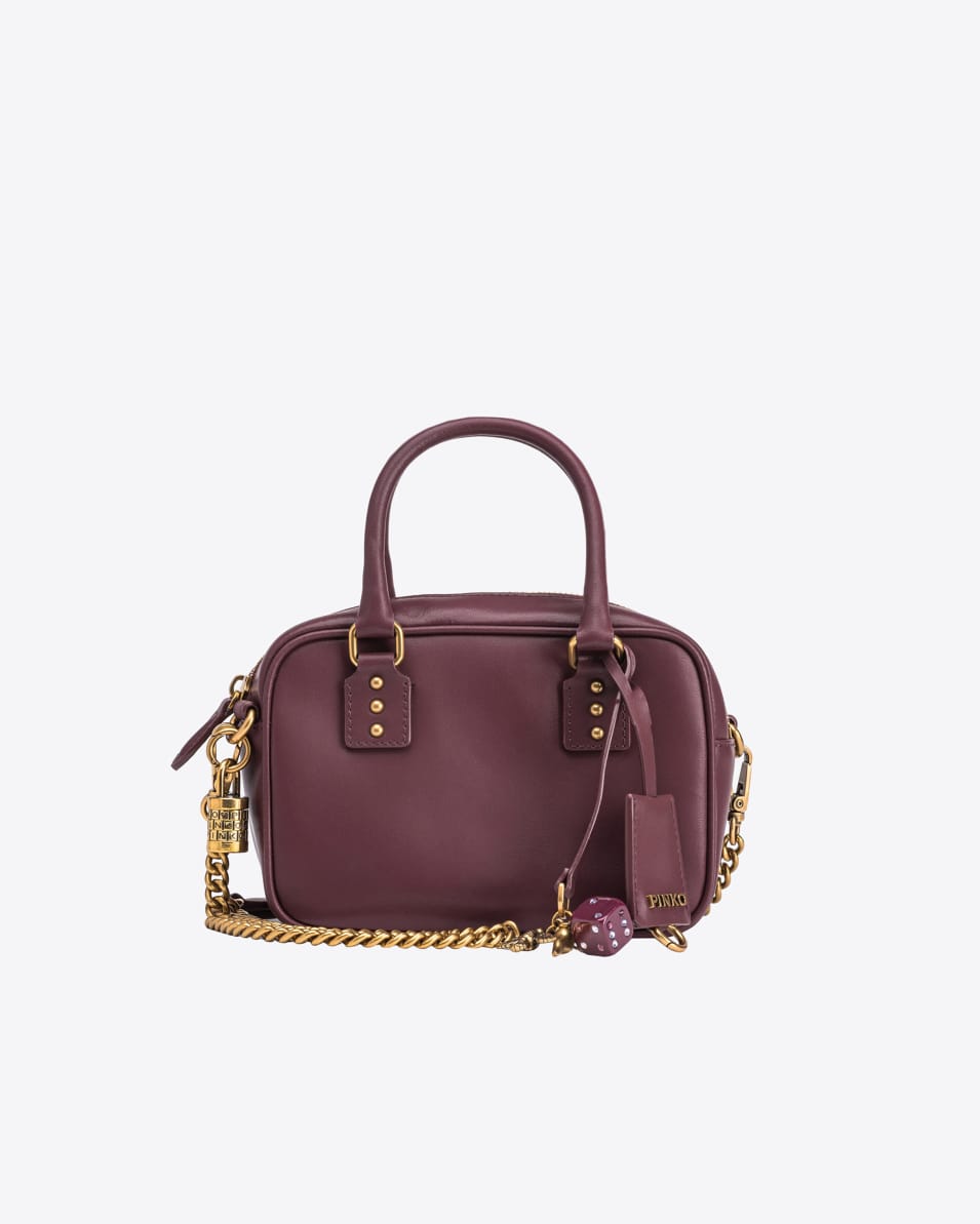 Pinko Mini Bowling Bag aus Leder