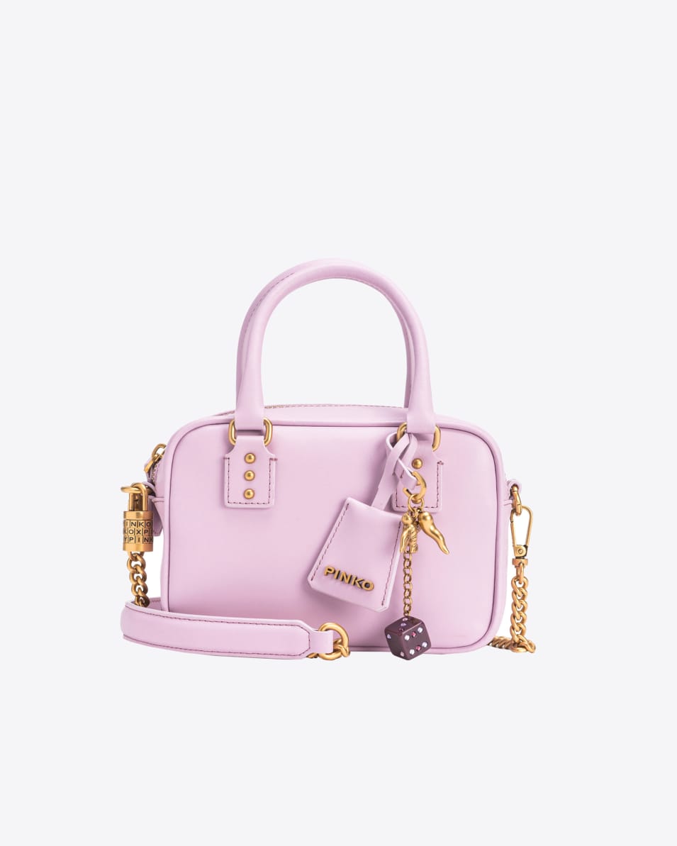 Pinko Mini Bowling Bag aus Leder