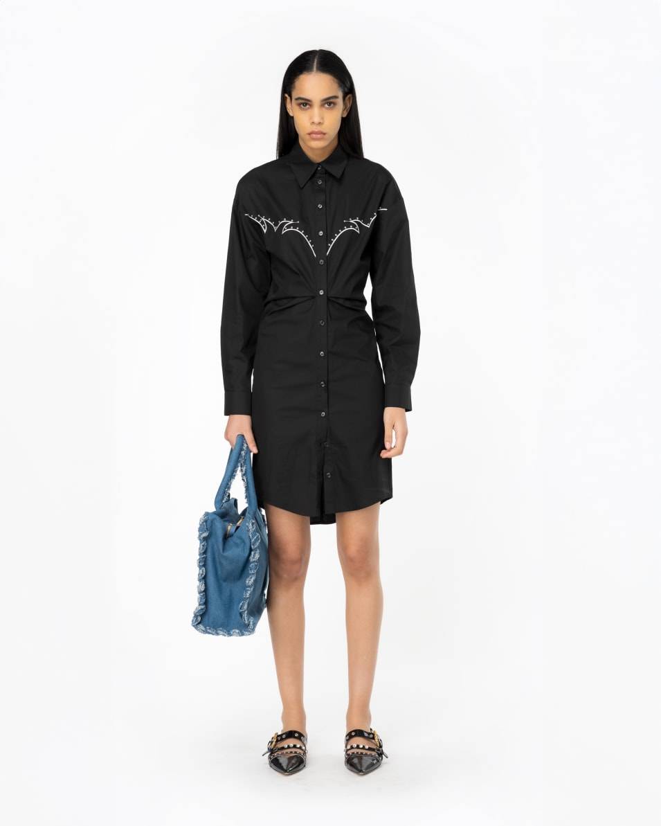 Pinko Mini-Hemdblusenkleid Stickerei Im Rodeo-Stil