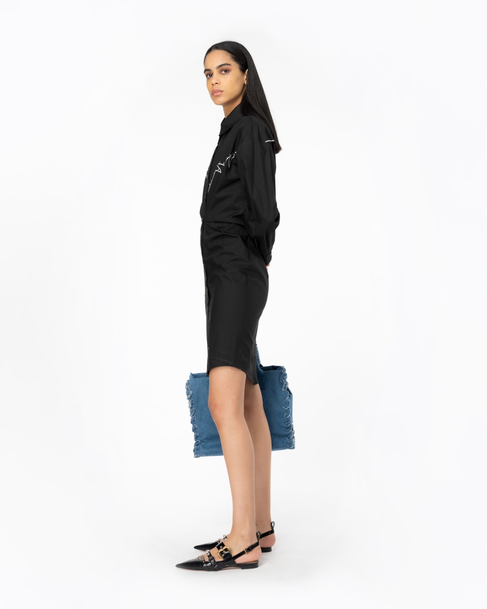 Pinko Mini-Hemdblusenkleid Stickerei Im Rodeo-Stil