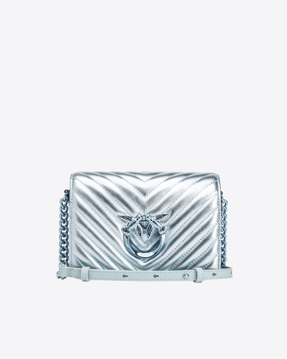 Pinko Mini Love Bag Click Metal Fischgrät